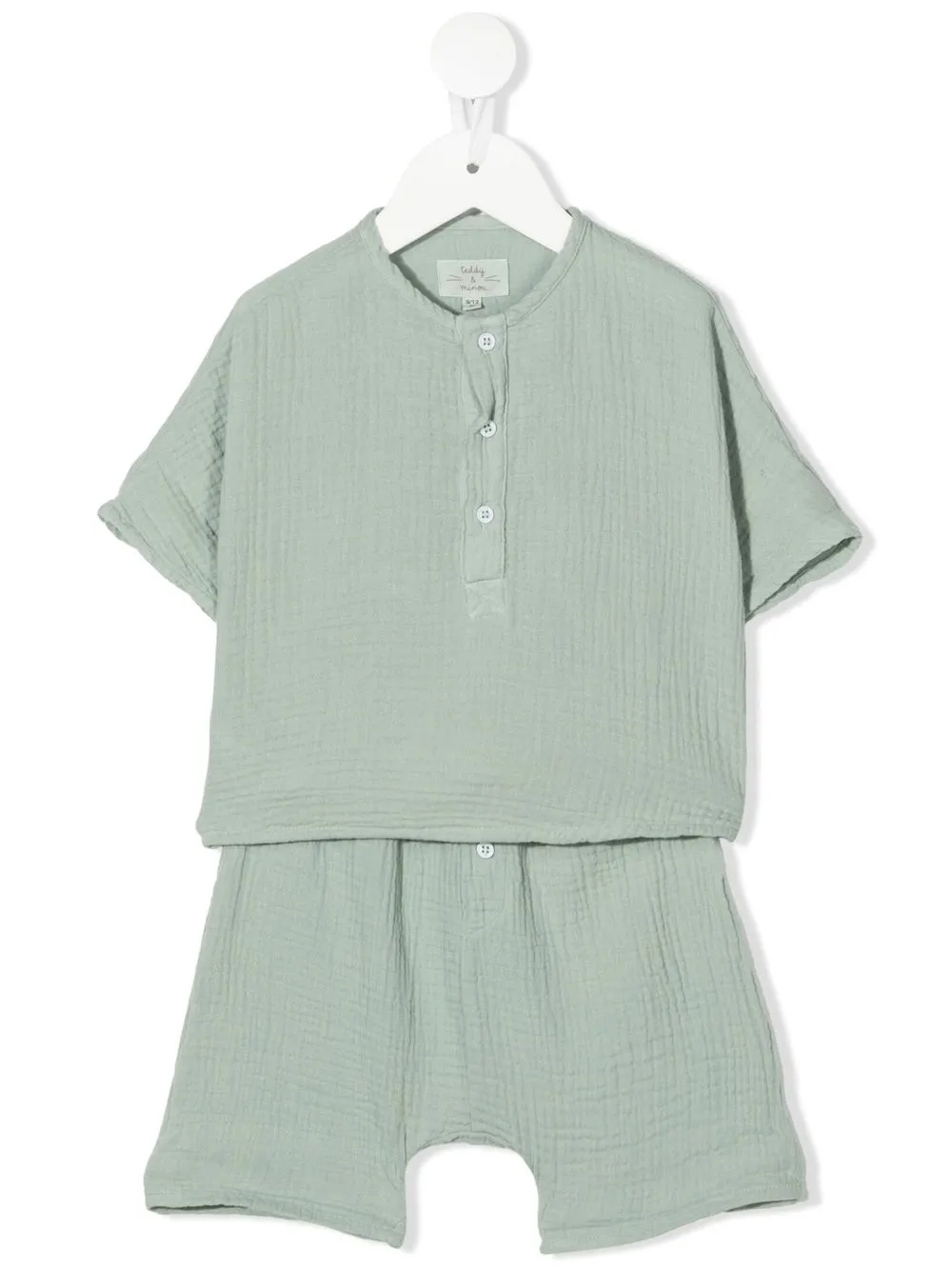 

TEDDY & MINOU textured cotton trouser set - Green