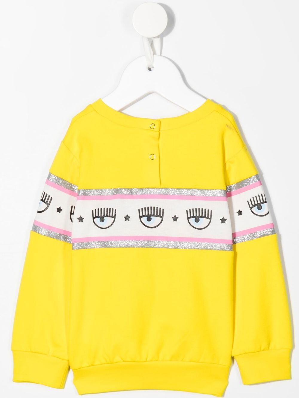 Chiara Ferragni Kids Sweater met logoband - Geel