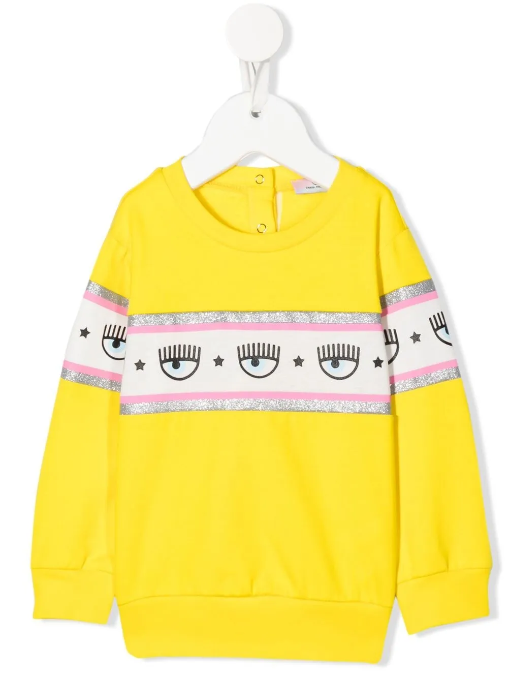 

Chiara Ferragni Kids Wink logo-tape sweatshirt - Yellow