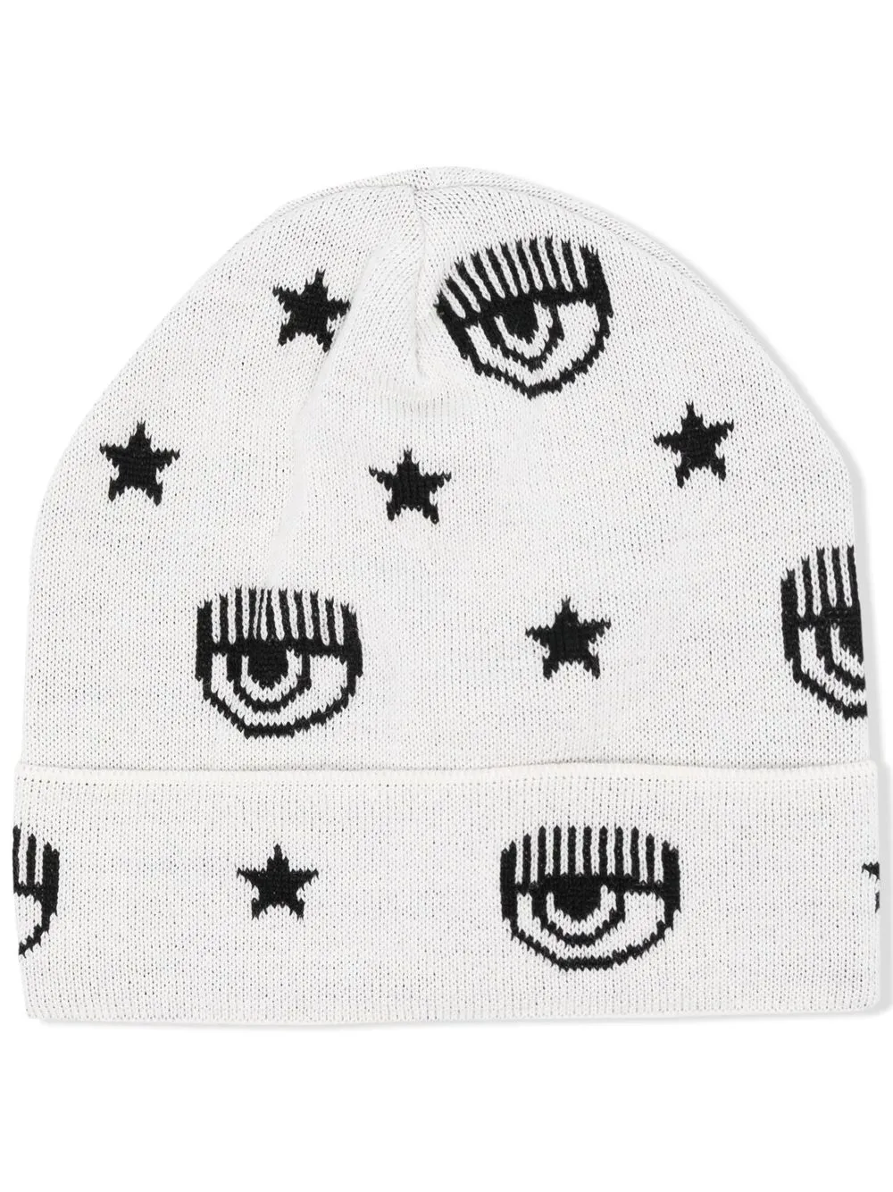 

Chiara Ferragni Kids gorro con logo bordado - Blanco