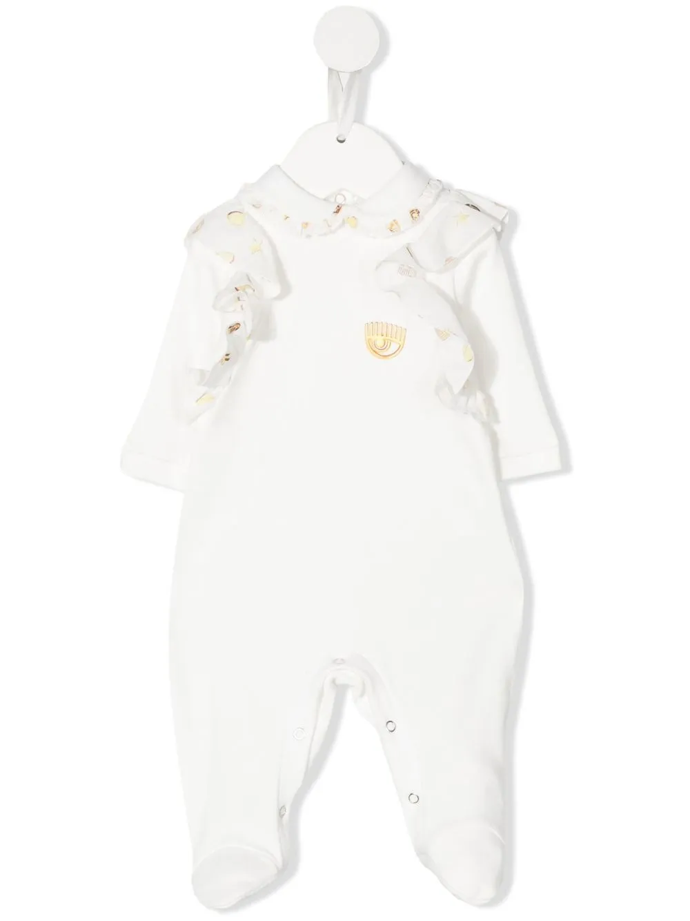 

Chiara Ferragni Kids body con detalle de volantes - Blanco
