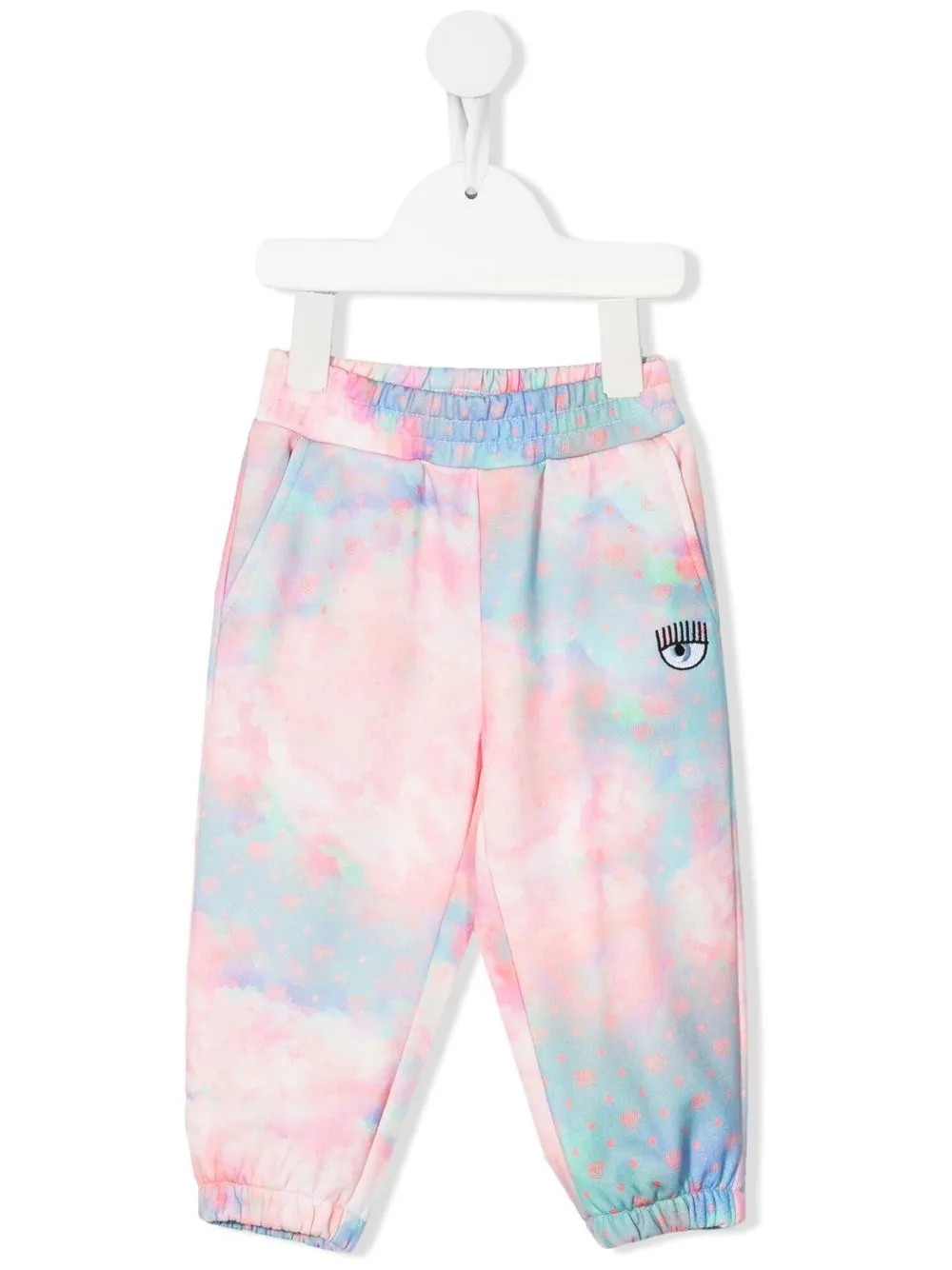 

Chiara Ferragni Kids tie-dye print tracksuit bottoms - Pink