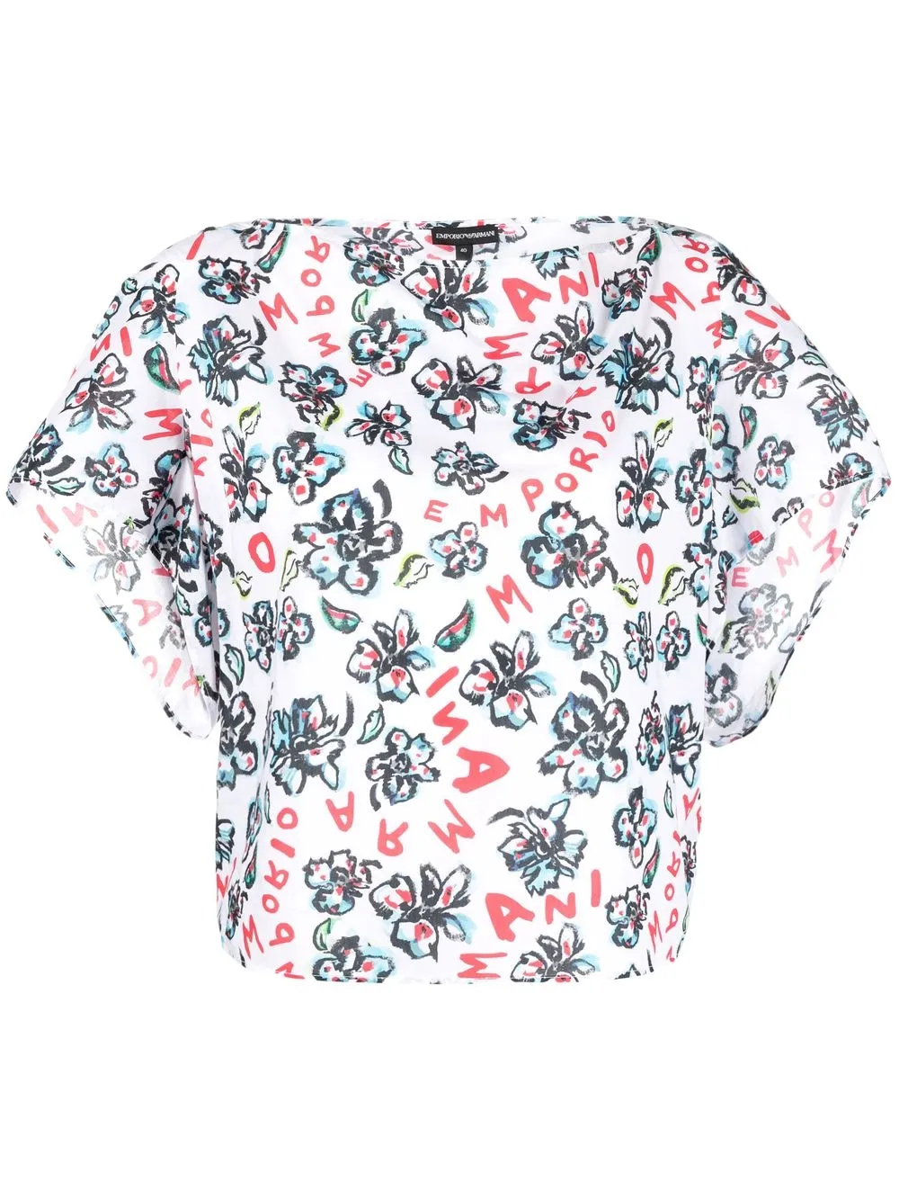 

Emporio Armani camisa con estampado floral - Blanco