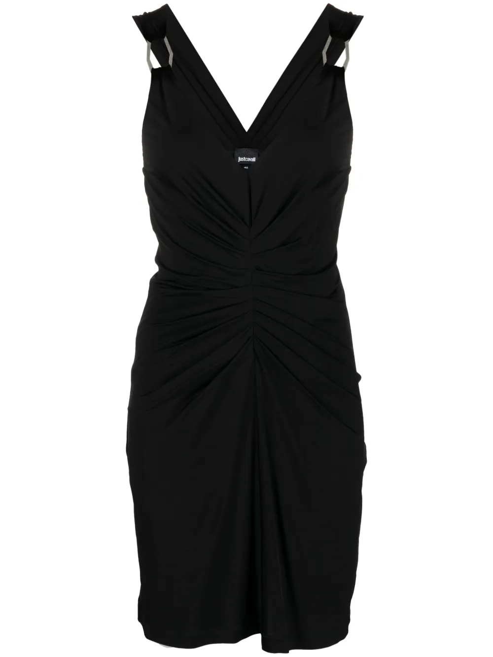 

Just Cavalli vestido corto fruncido - Negro