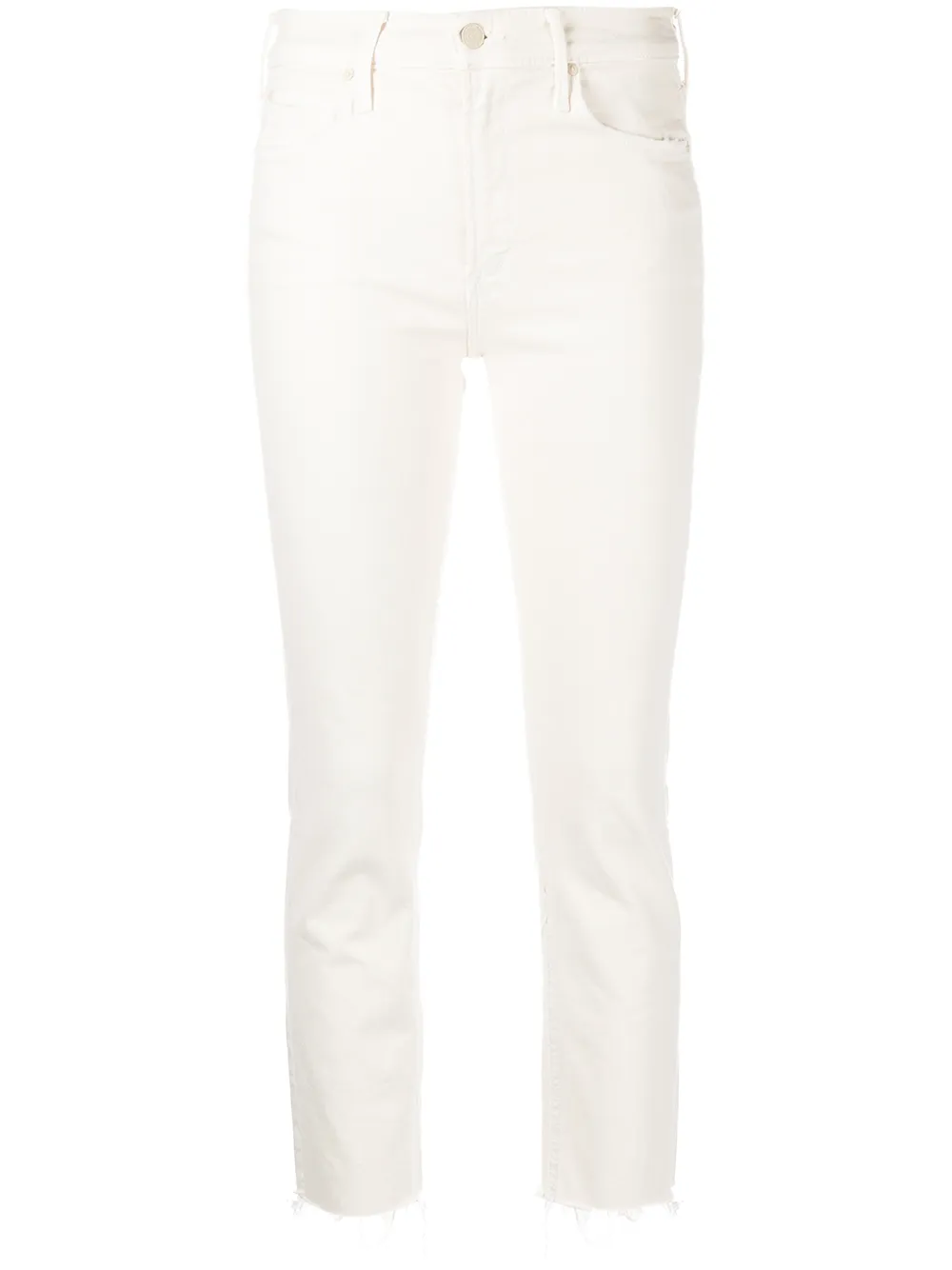 

MOTHER Dazzler mid-rise frayed jeans - Neutrals