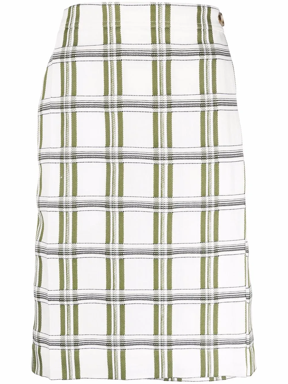 

Victoria Beckham check-print pencil skirt - White