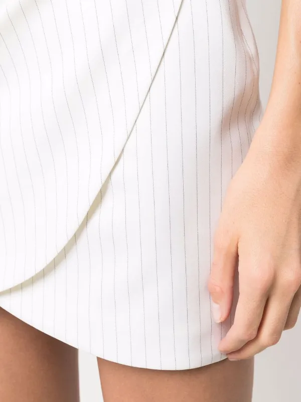 Alessandra Rich ストライプ ミニスカート Farfetch