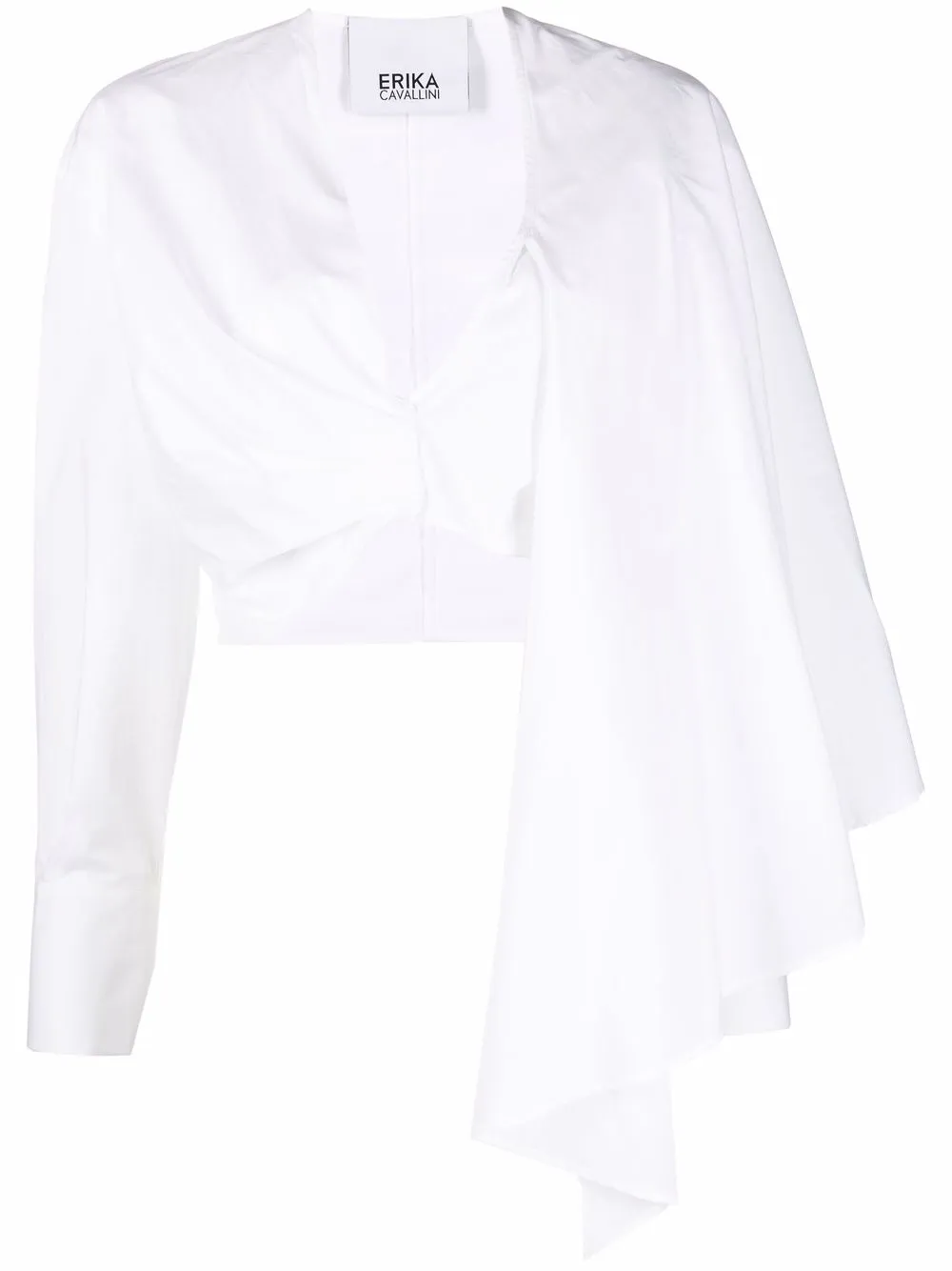 

Erika Cavallini ruched cropped top - White