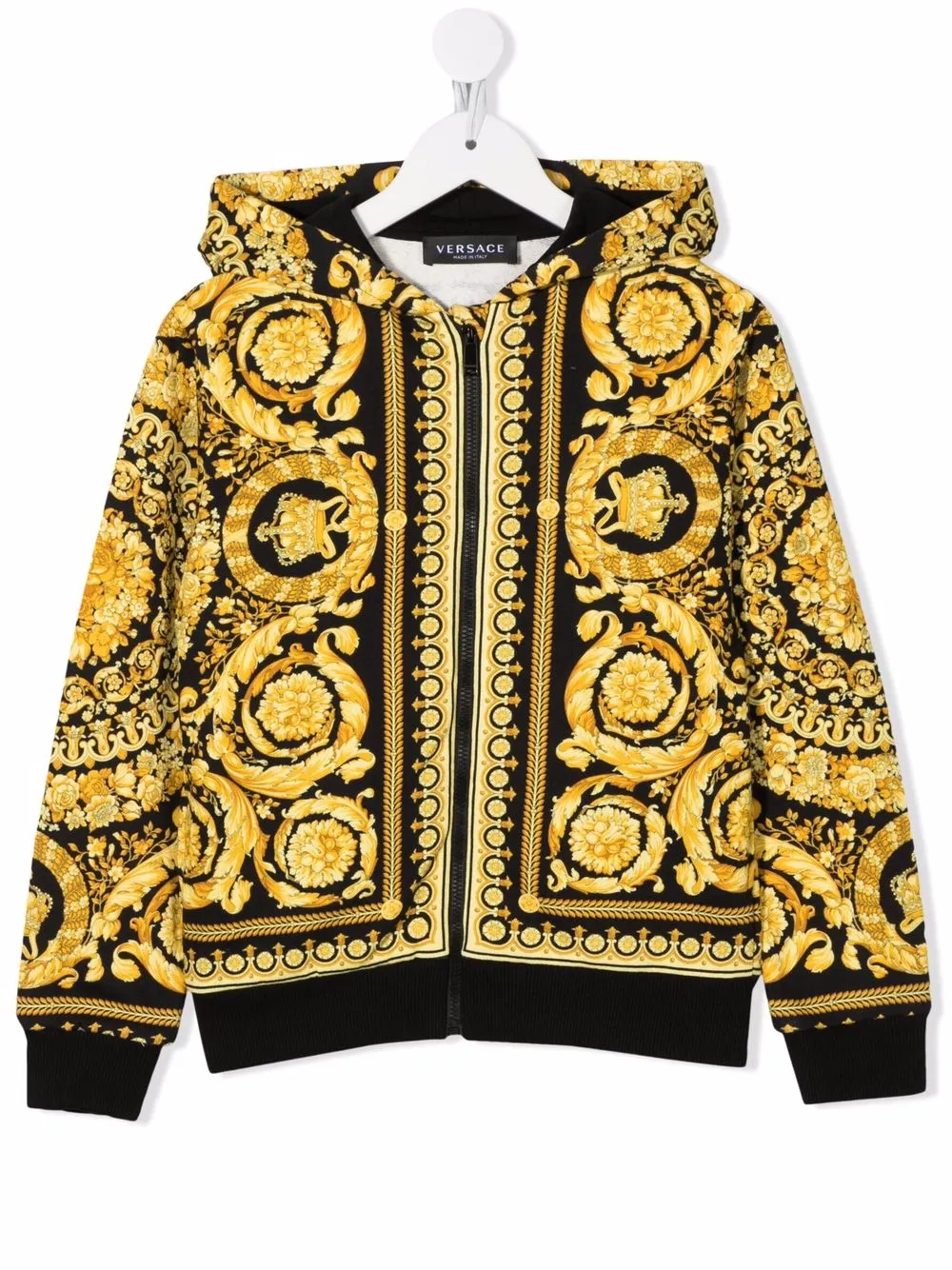 Versace Kids Barocco-print zip-up Hoodie - Farfetch