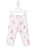 Monnalisa teddy bear print leggings - Pink