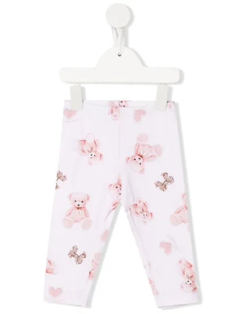 Monnalisa teddy bear print leggings