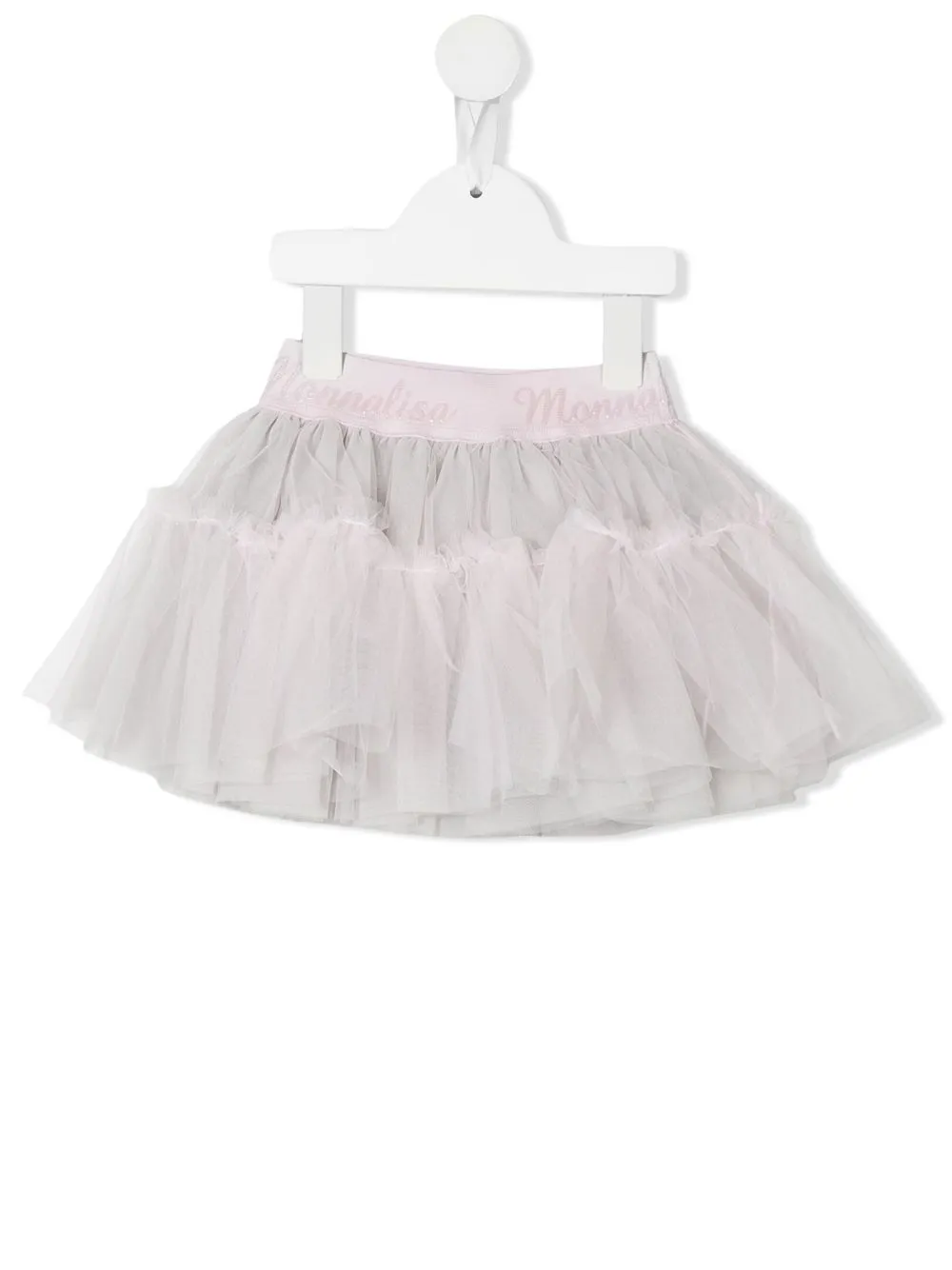 

Monnalisa logo-waist tutu skirt - Pink