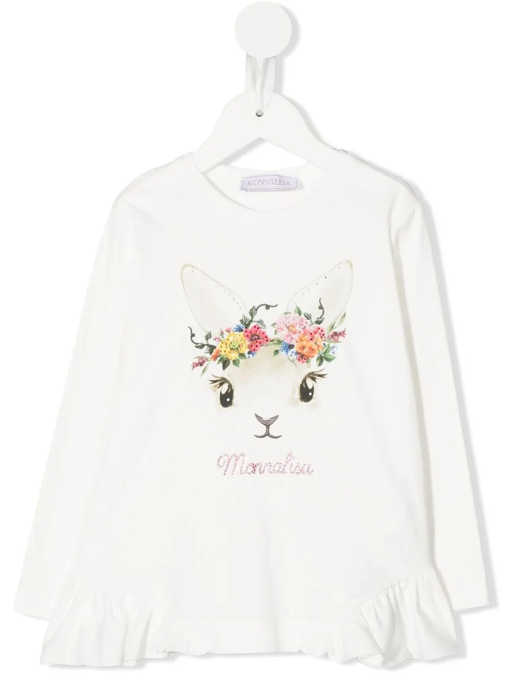 

Monnalisa playera con ilustración estampada - Blanco