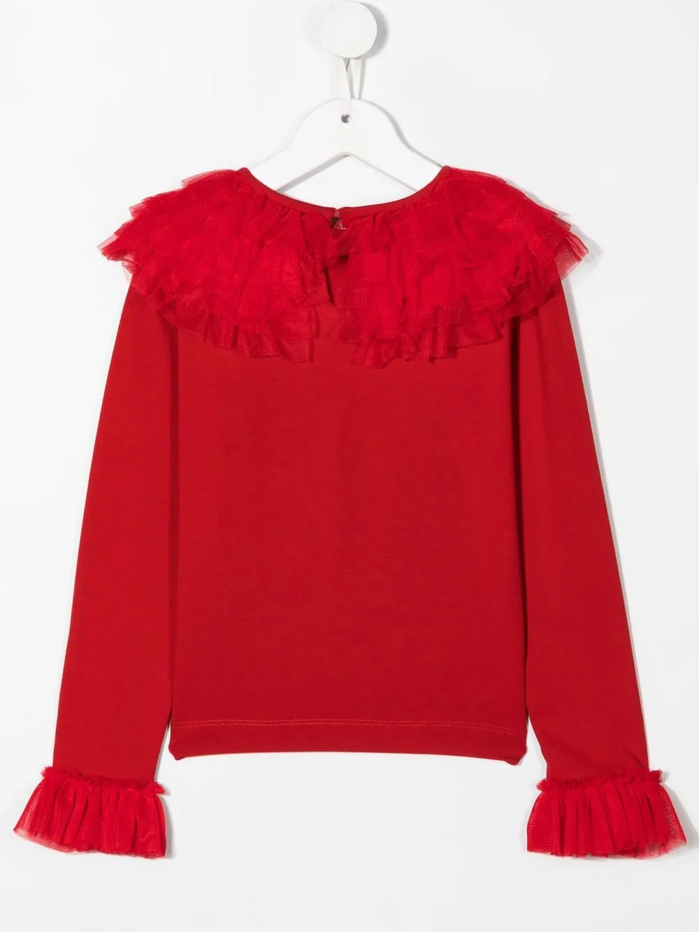 Monnalisa Blouse met tulen detail - Rood