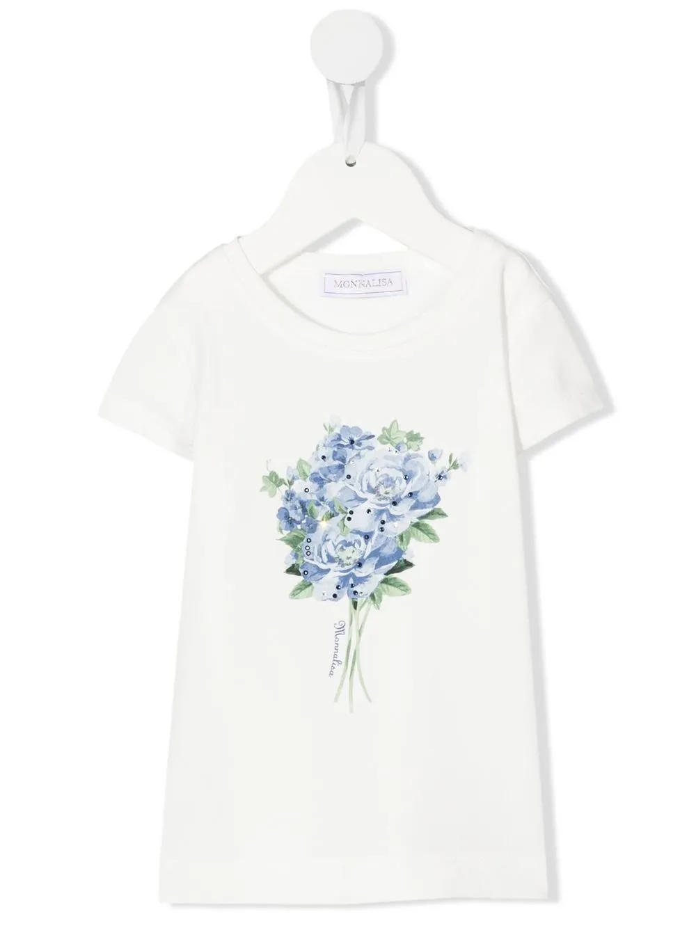 

Monnalisa playera con estampado floral - Blanco