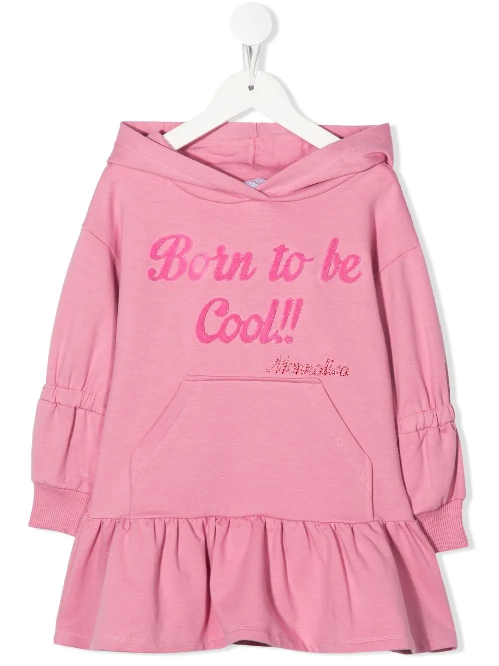 

Monnalisa vestido estilo hoodie - Rosado