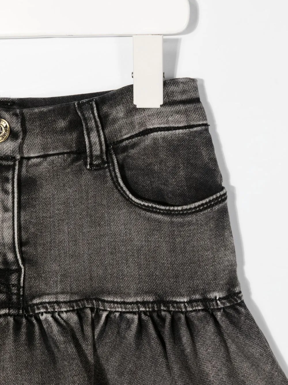 MONNALISA X DISNEY RUFFLED DENIM SKIRT