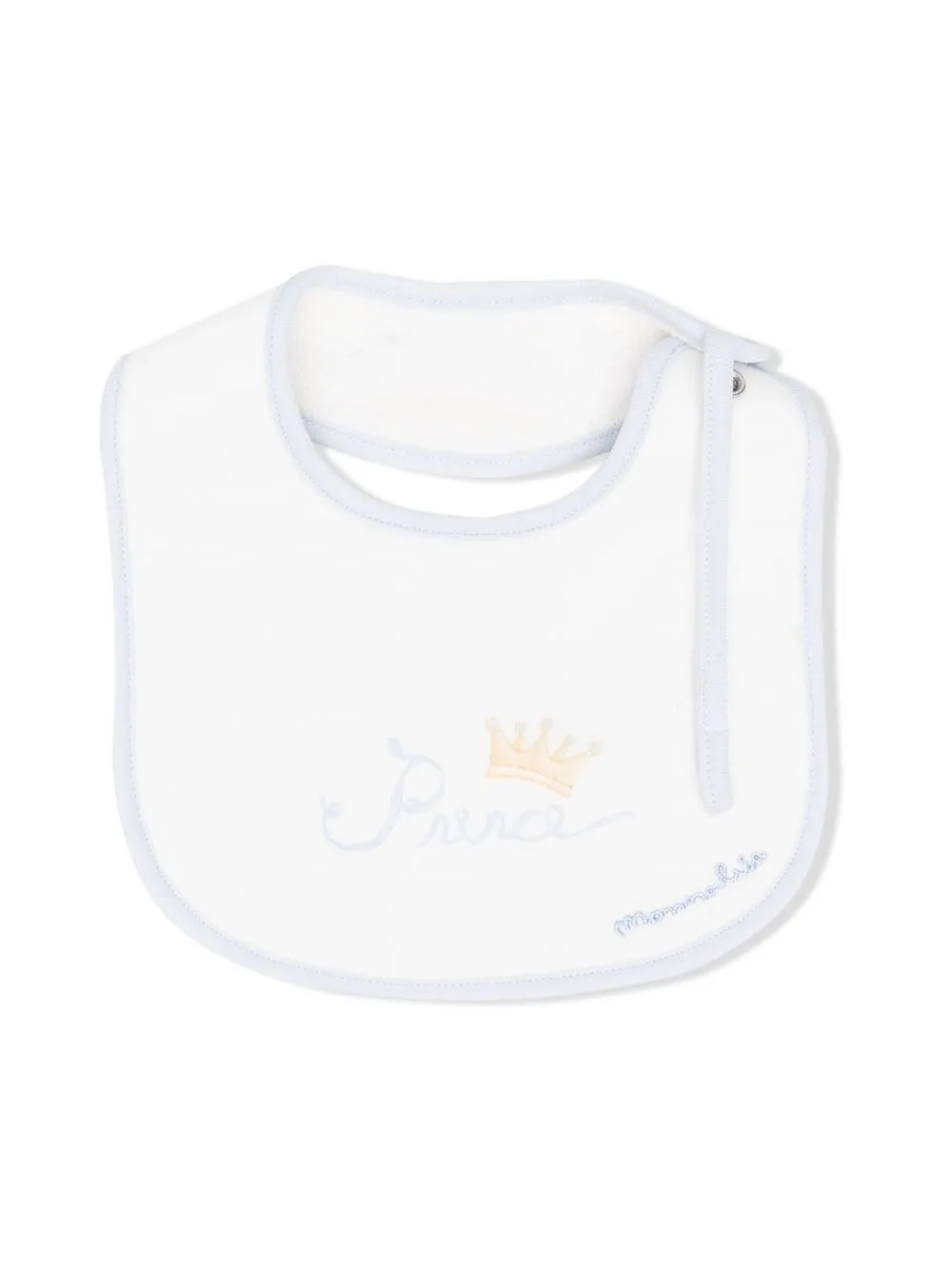 

Monnalisa babero con logo bordado - Blanco