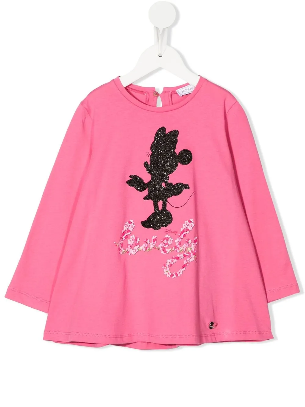 

Monnalisa blusa con dibujo estampado y glitter - Rosado