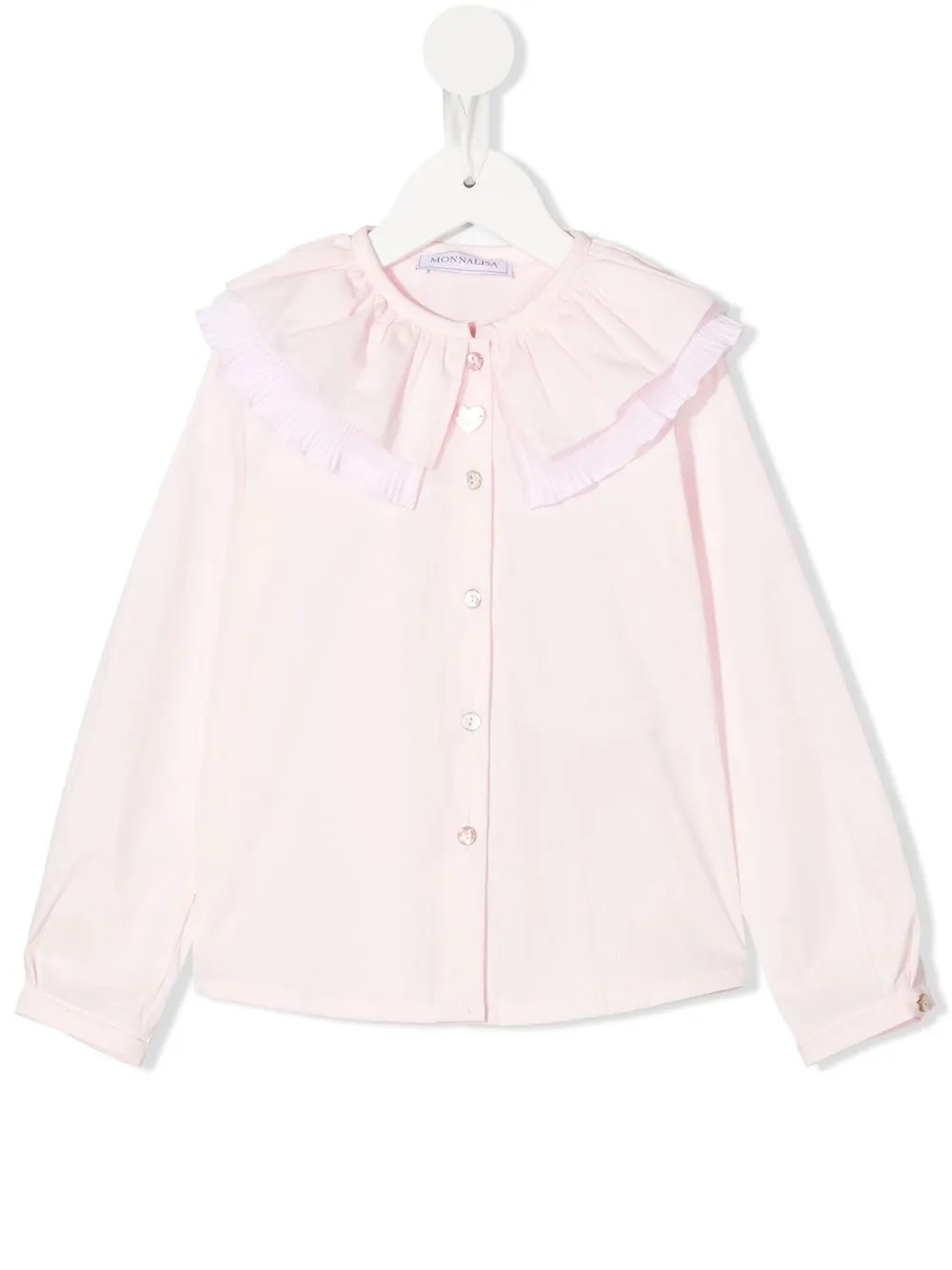 

Monnalisa blusa con volantes en el cuello - Rosado