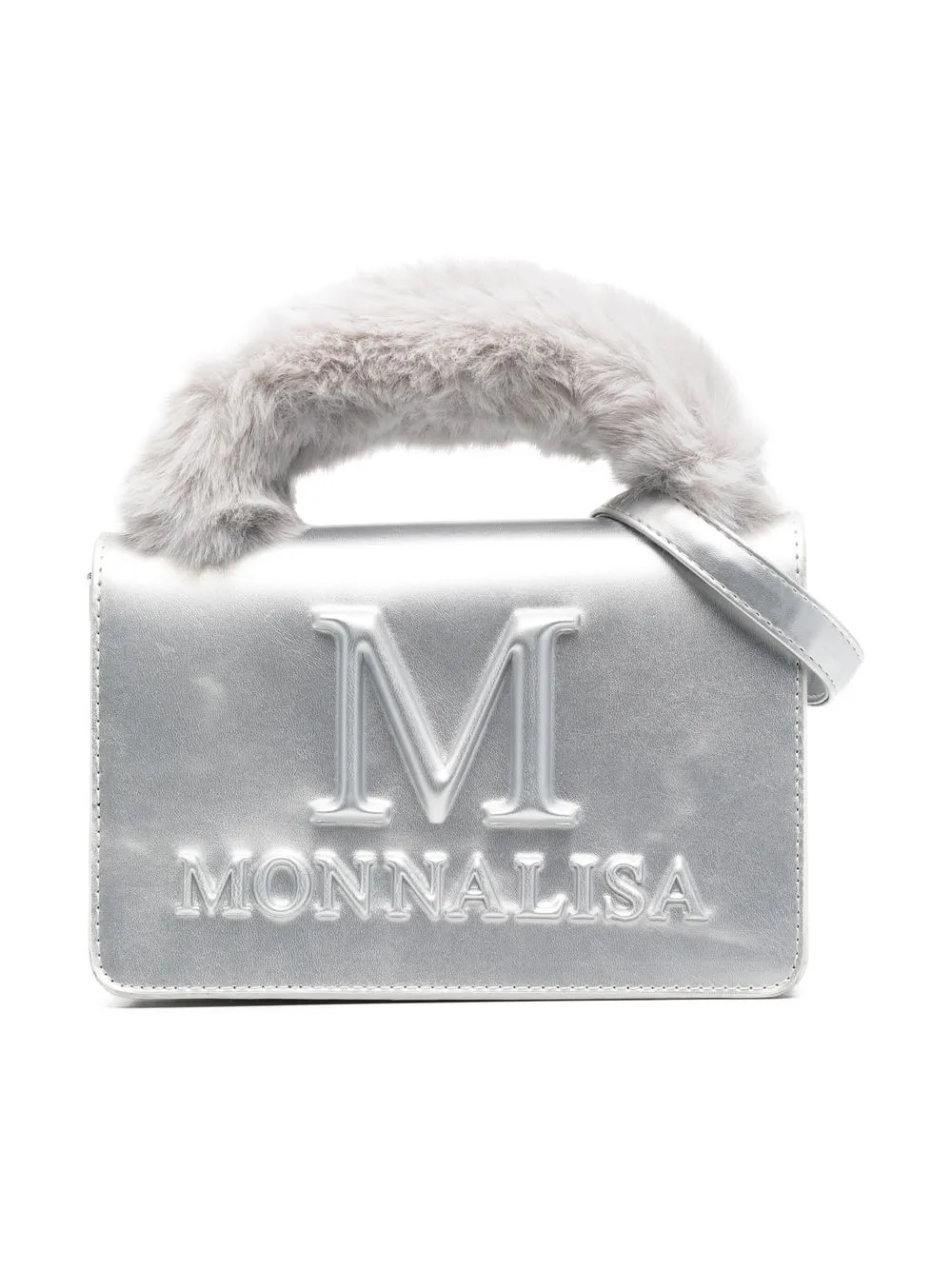 

Monnalisa tote con logo en relieve - Plateado