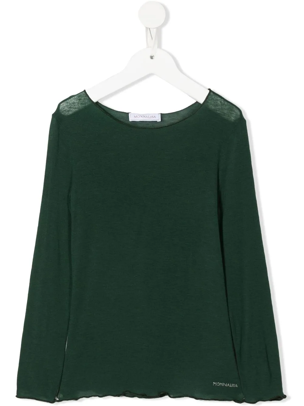 

Monnalisa fine-knit long-sleeve jumper - Green