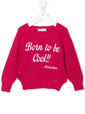 Monnalisa Born To Be Cool Knitted Sweater Farfetch