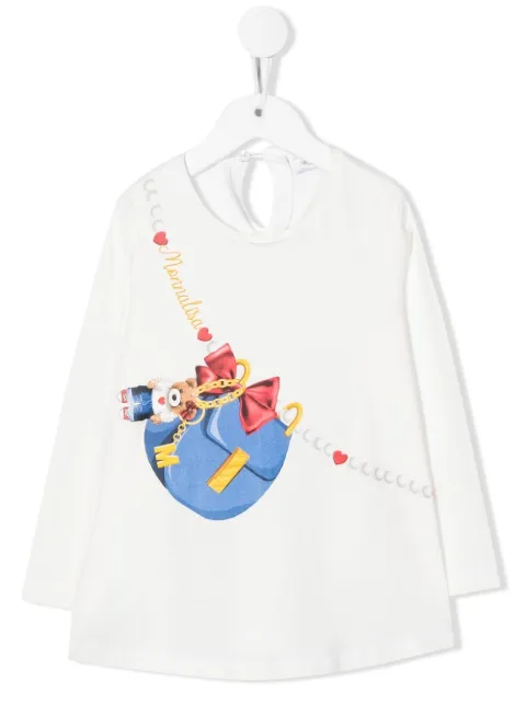 Monnalisa graphic-print long-sleeve T-shirt