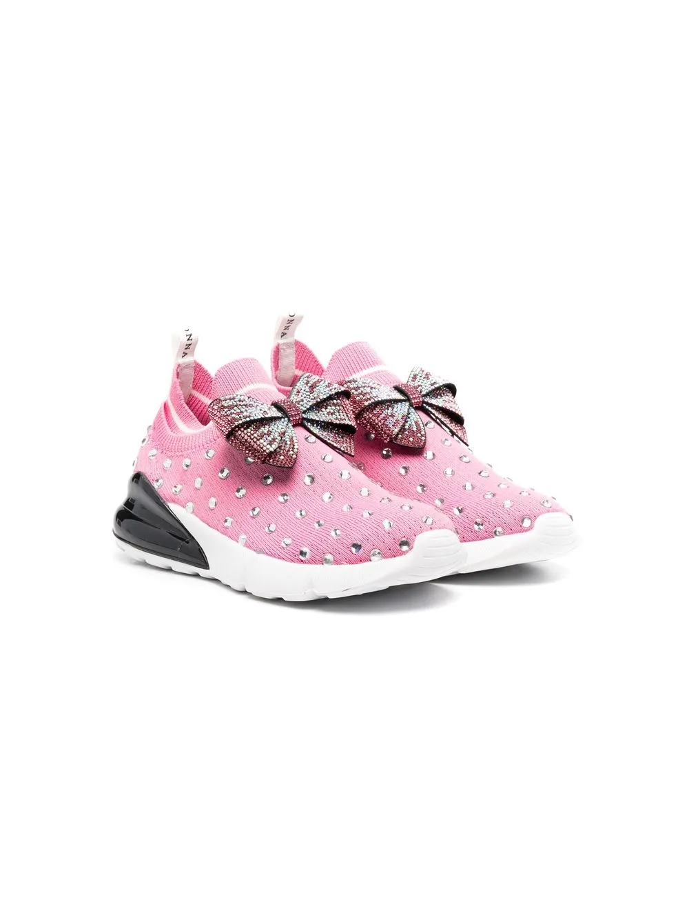 

Monnalisa crystal bow-embellished sneakers - Pink