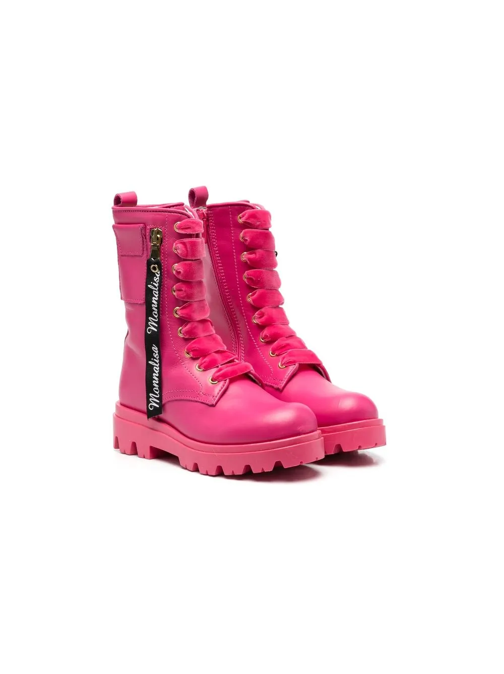 

Monnalisa botas con agujetas - Rosado