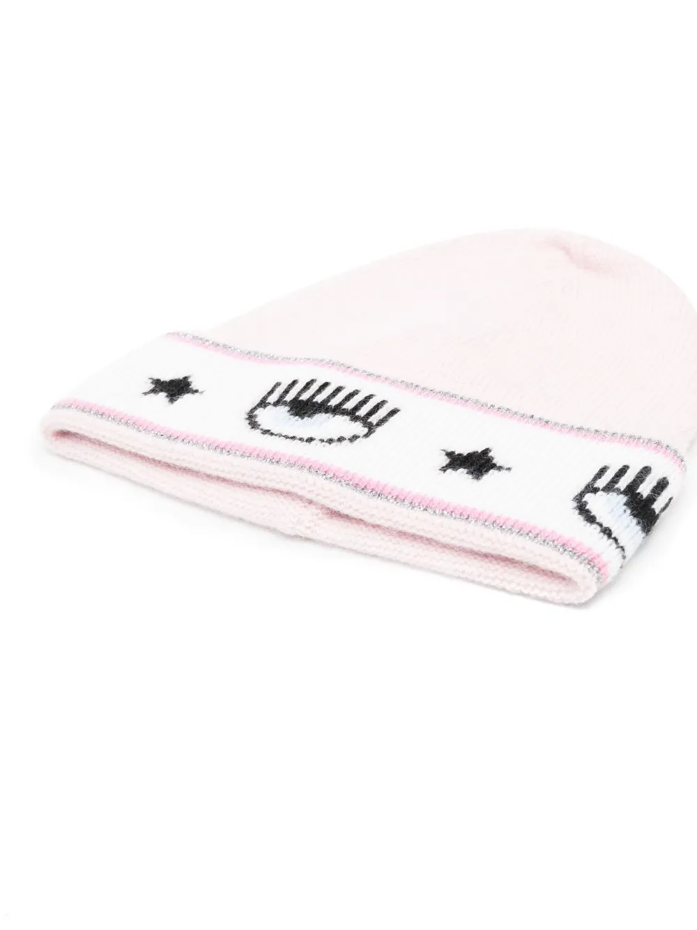 Image 2 of Chiara Ferragni Kids embroidered-logo knitted beanie