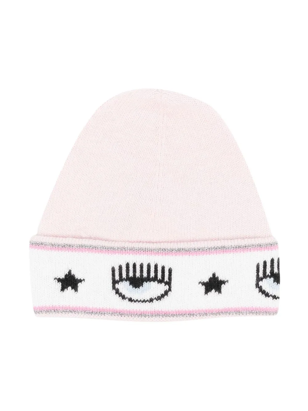 

Chiara Ferragni Kids gorro con logo bordado - Rosado