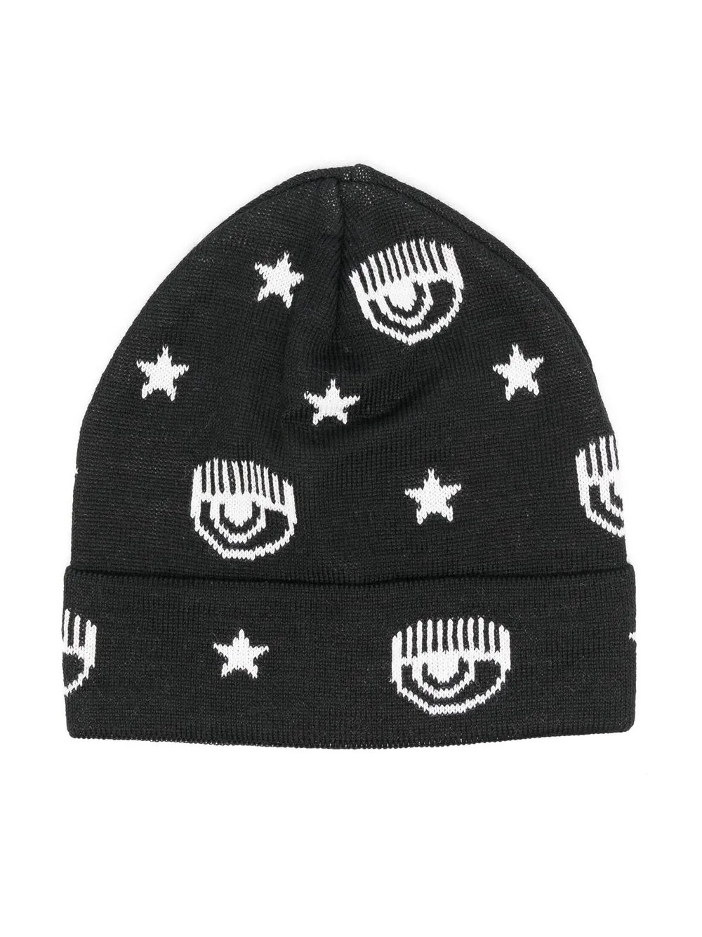 

Chiara Ferragni Kids gorro con logo bordado - Negro