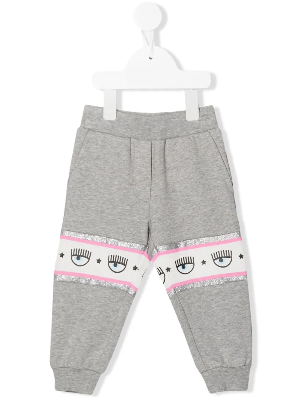 

Chiara Ferragni Kids pantalones Wink con franjas del logo - 0032 GREY