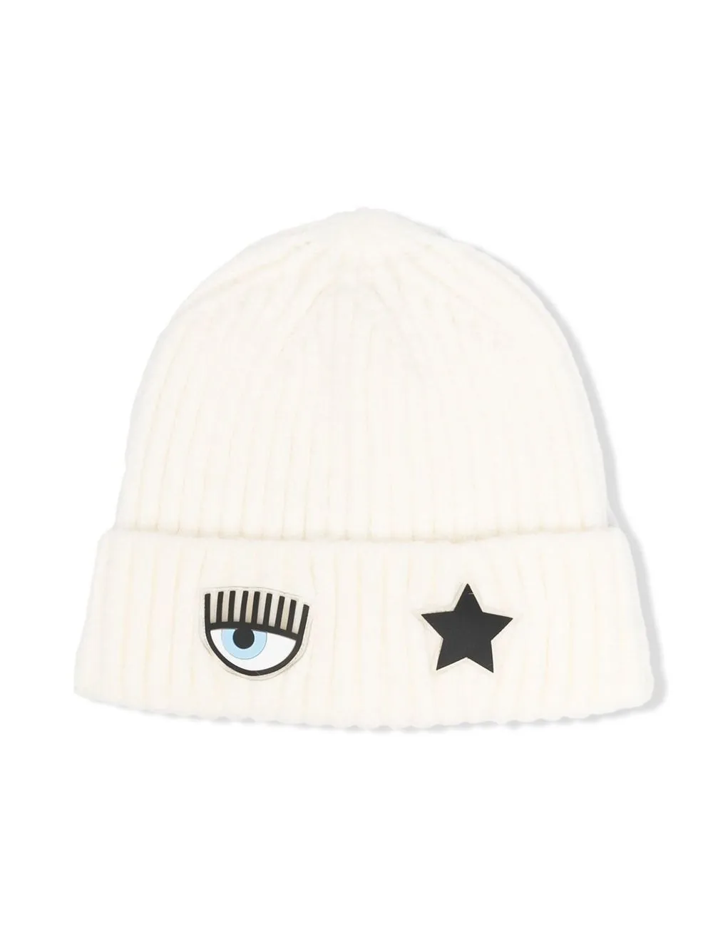 Chiara Ferragni Kids Wink patch knitted beanie