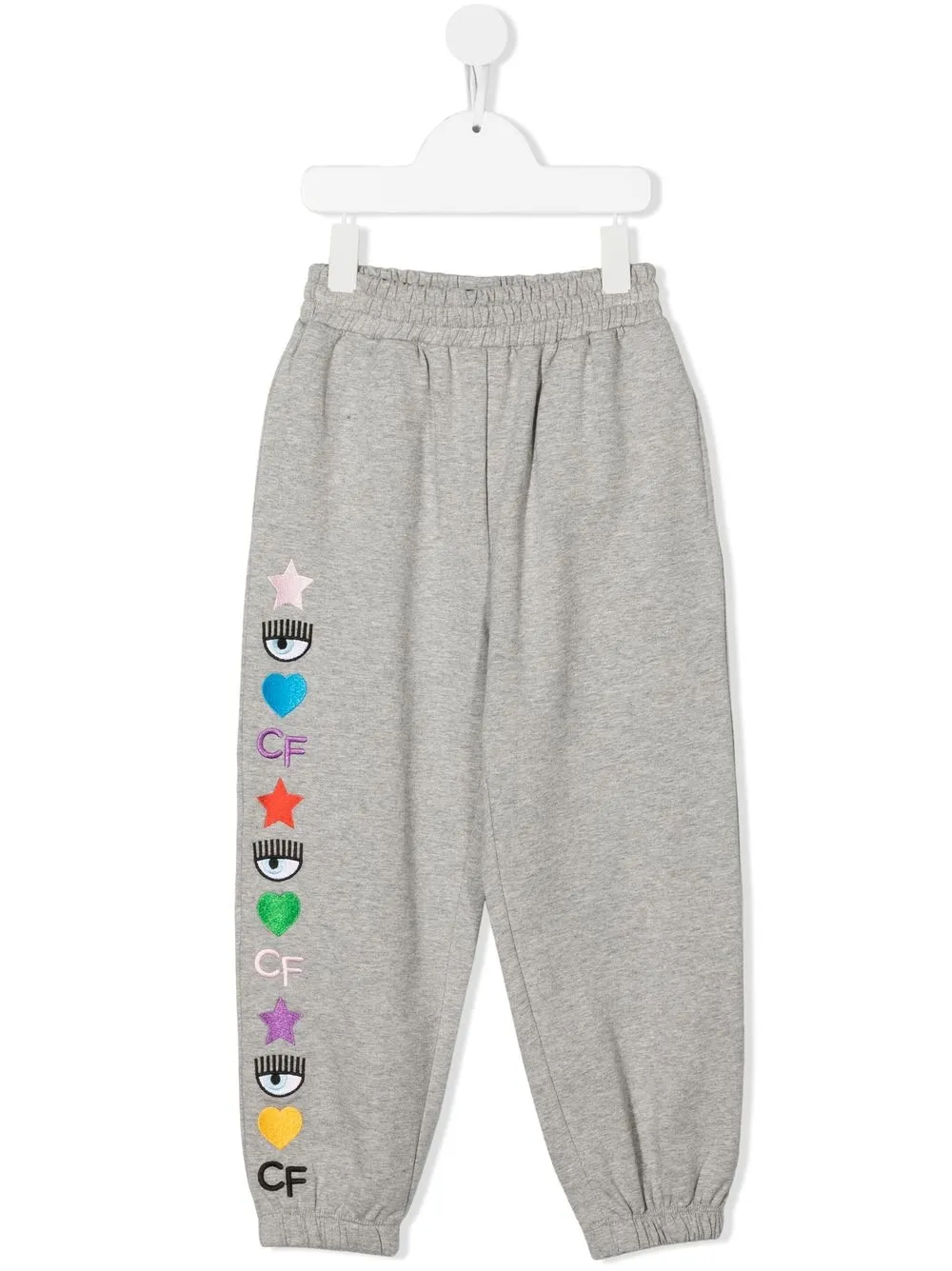 

Chiara Ferragni Kids pantalones cargo con logo bordado - Gris