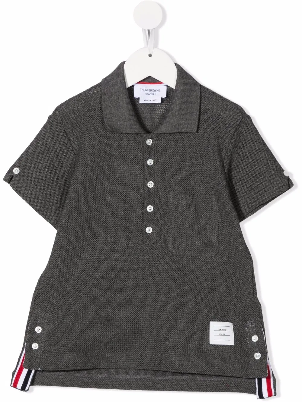 

Thom Browne Kids playera tipo polo de malla - Gris