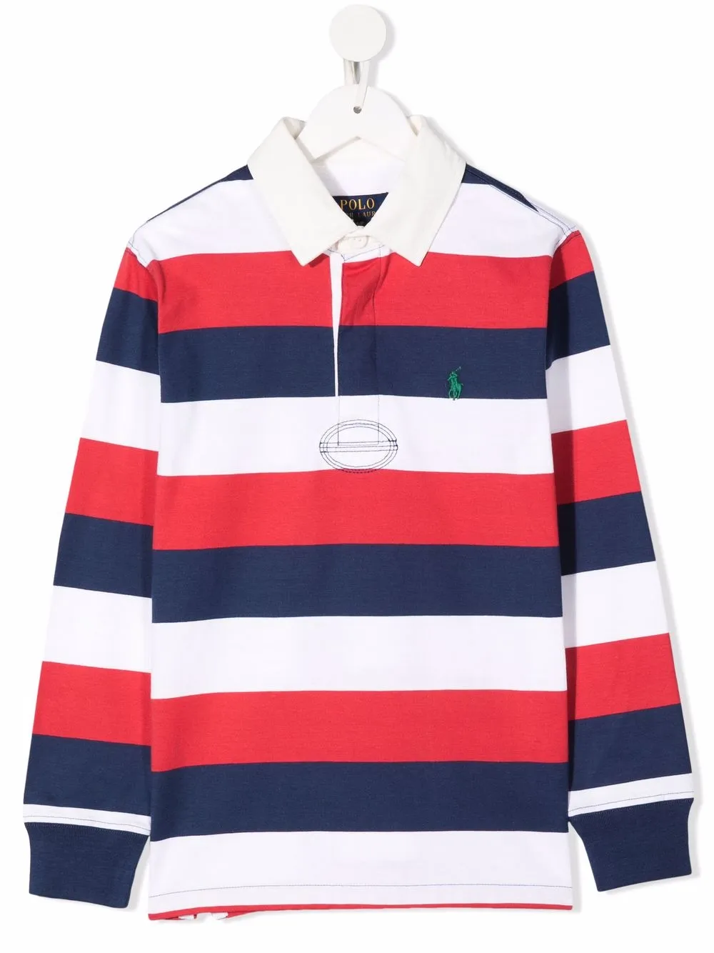 

Ralph Lauren Kids playera tipo polo Polo Pony a rayas - Azul