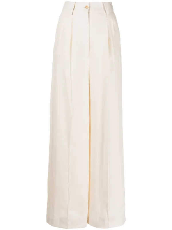 Loulou Studio Pantalones Anchos Con Tiro Alto - Farfetch