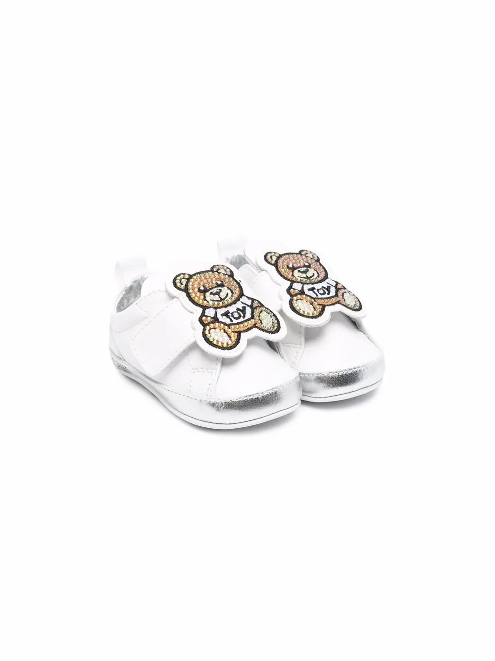 

Moschino Kids tenis con motivo Toy Bear - Blanco