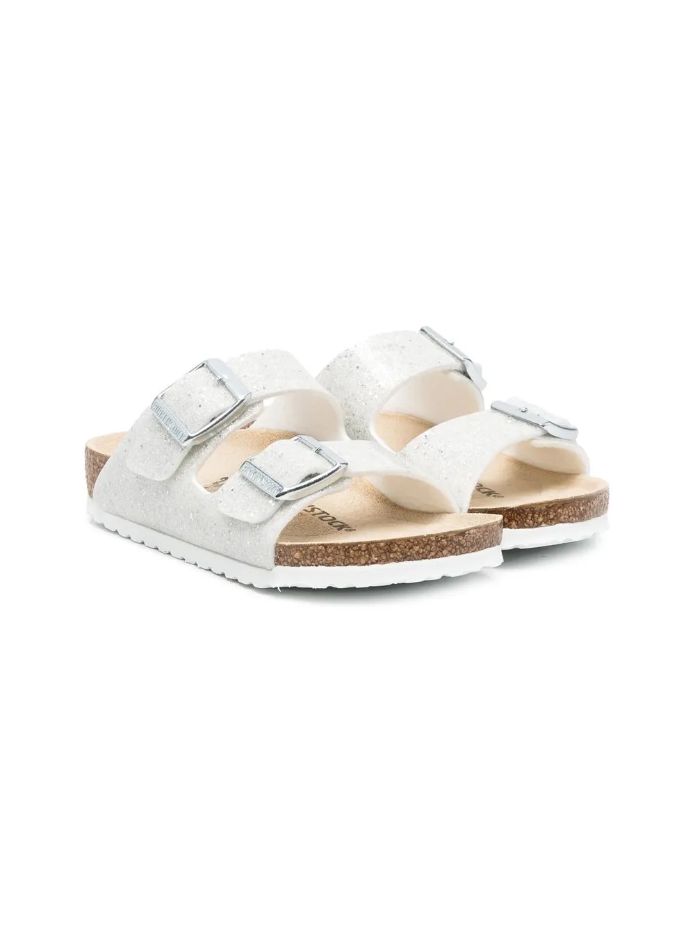 Birkenstock Kids Arizona sandalen met open neus Zilver