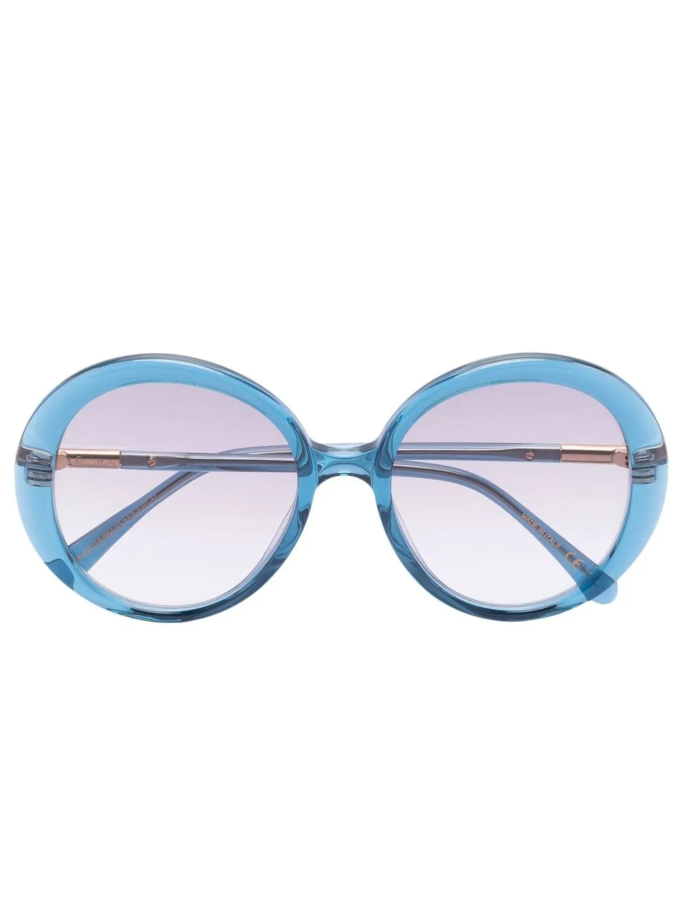 

Pomellato Eyewear lentes de sol con armazón redonda oversize - Azul