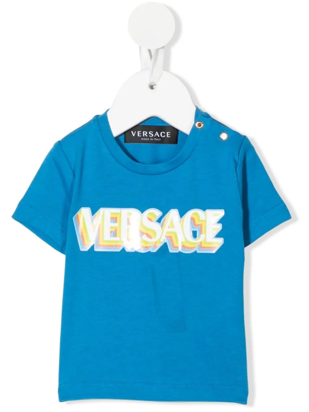 

Versace Kids playera con logo estampado - Azul