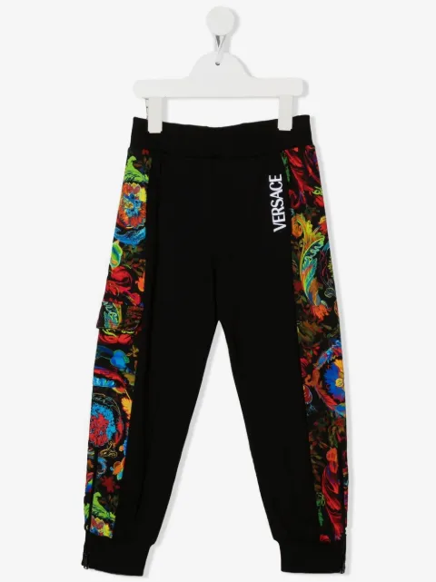 Versace Kids Barocco-print track pants
