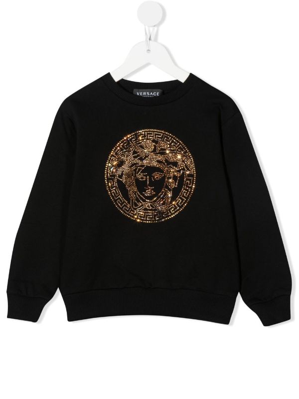 Versace Kids Rhinestone Medusa-logo Sweatshirt -