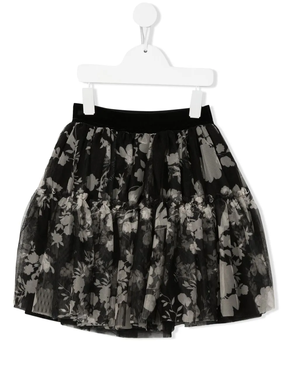 

Monnalisa floral-print tutu skirt - Black