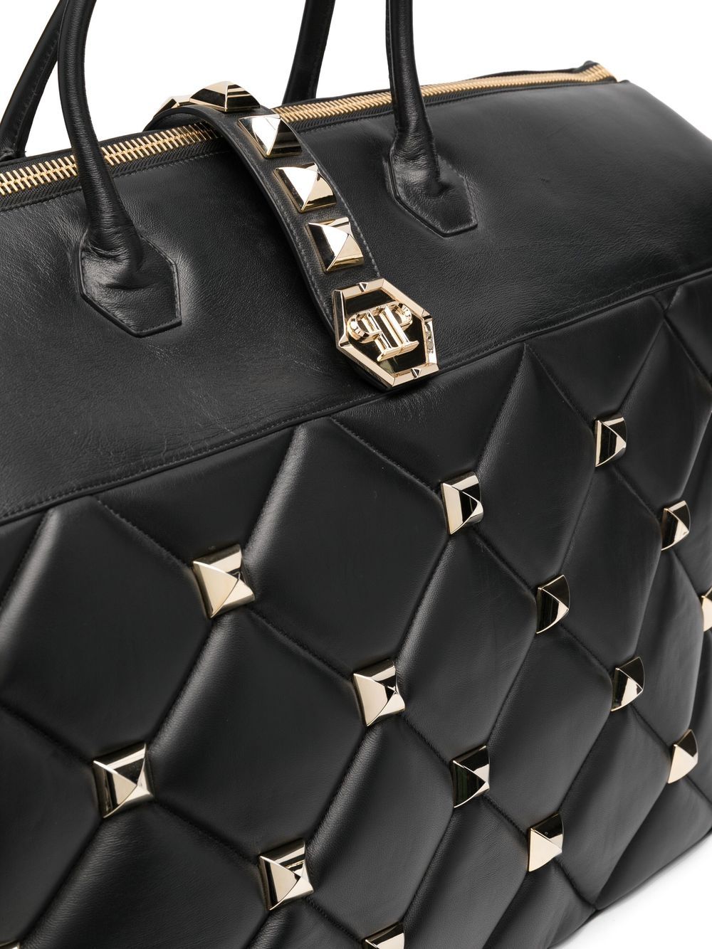 Philipp Plein logo stud-embellished holdall Women