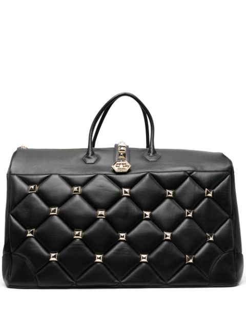 Philipp Plein logo stud-embellished holdall Women