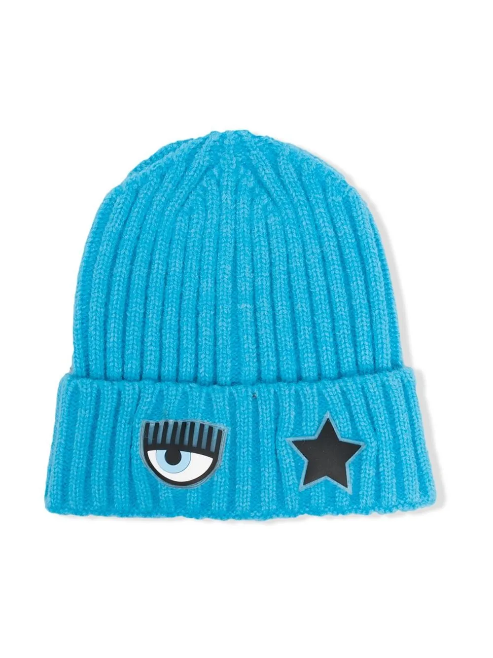 

Chiara Ferragni Kids boina Wink tejidos con parche del logo - Azul
