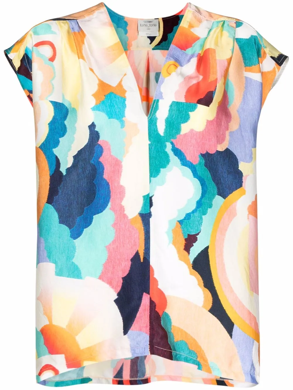 

Forte Forte blusa con estampado de atardecer - Azul